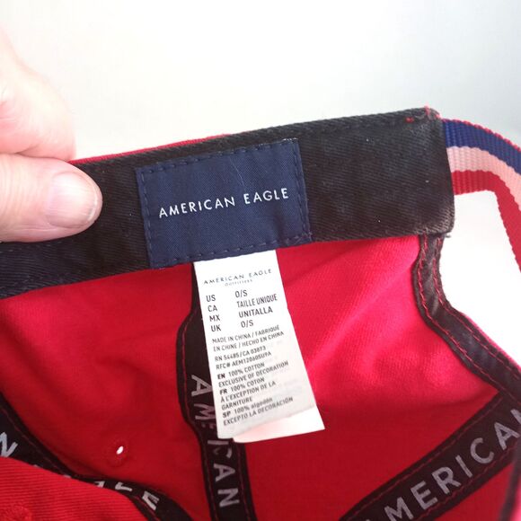 American Eagle Outfitters USA Baseball Cap Hat Adjustable Strapback Unis 6 Panel - Picture 6 of 6